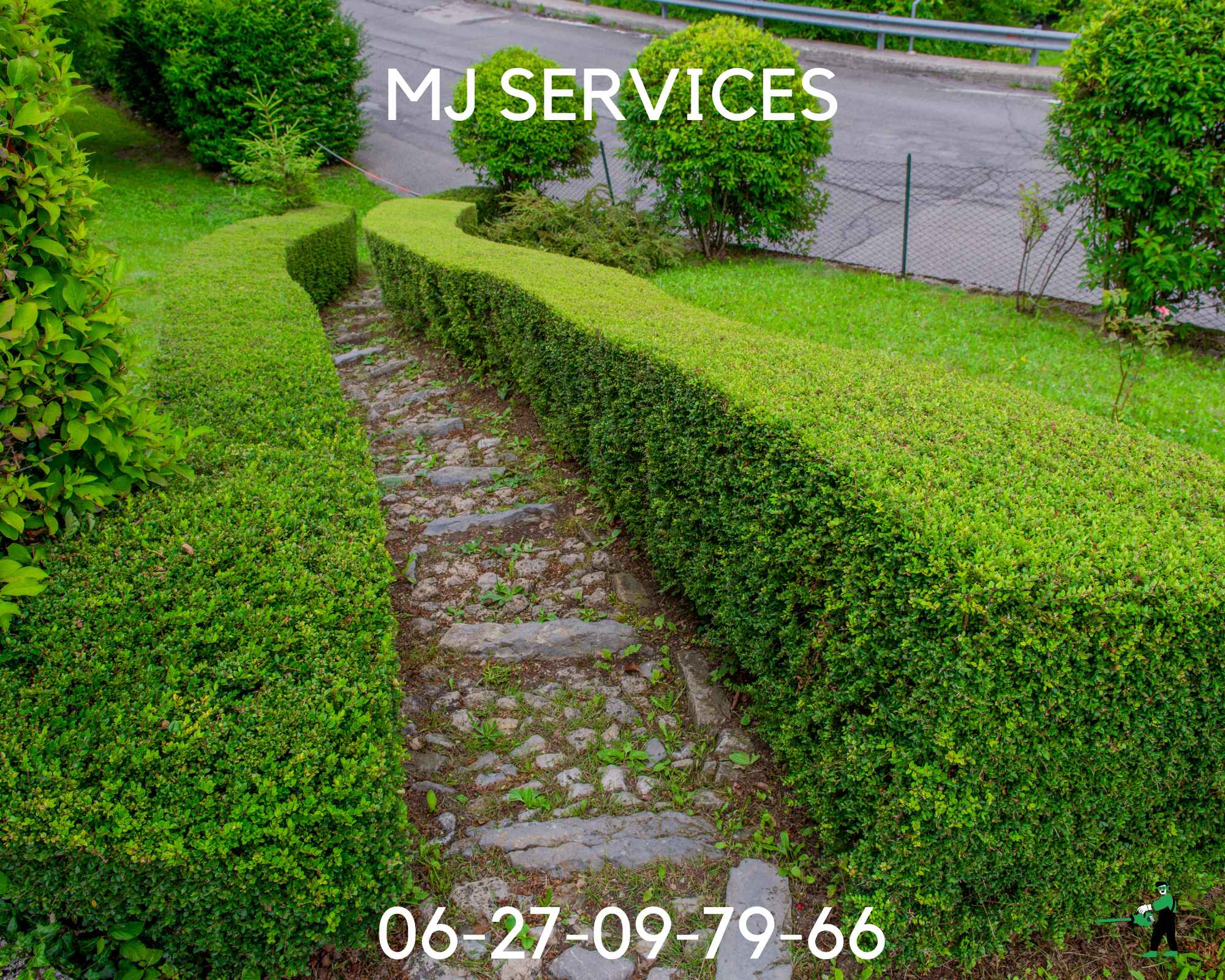 Vue d'un jardin magnifiquement aménagé par MJ Services à Aix-en-Provence